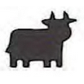 Paper Shapes Cow (2")